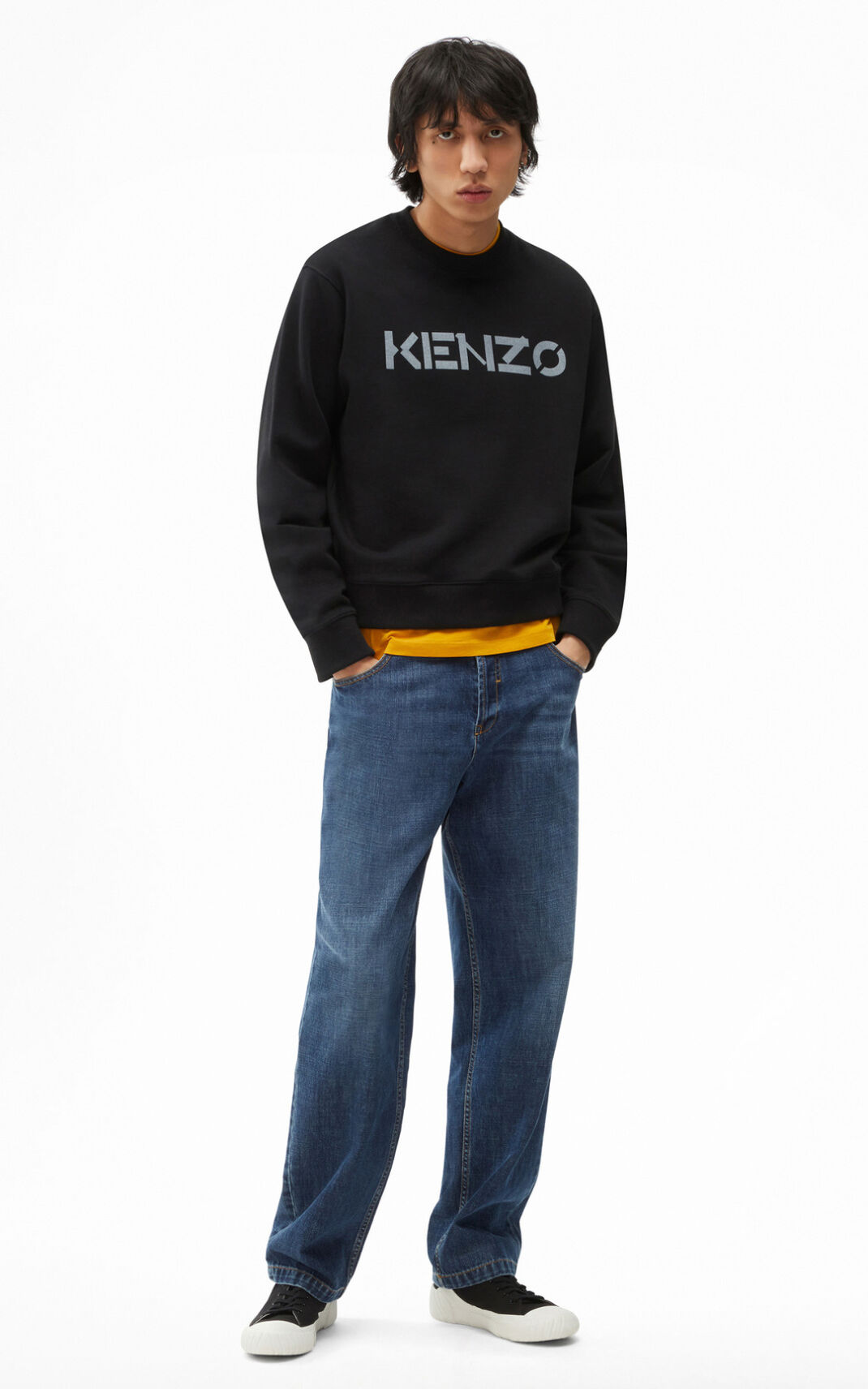 Kenzo Logo Melegítő Felső Férfi Fekete | ID.975468